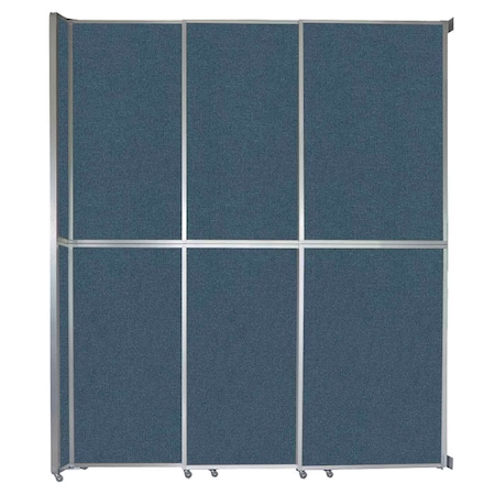 Versare Operable Wall Sliding Room Divider 9'9" x 12'3" Caribbean Fabric 1070267-2